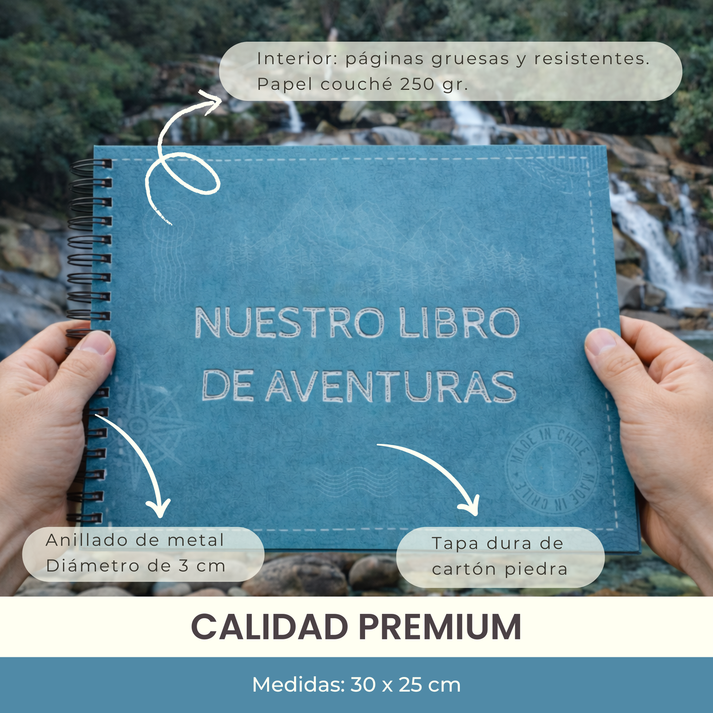 Álbum para Aventureros (parejas/familias) - "NUESTRO LIBRO DE AVENTURAS" - descubre 70 lugares/actividades + Empaque de REGALO