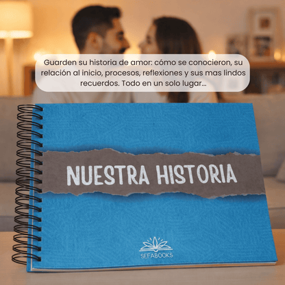 Pack 💖 La Historia que Estamos Construyendo 🐣: álbum de bebés artesanal 0-18 años + álbum para parejas "Nuestra historia"
