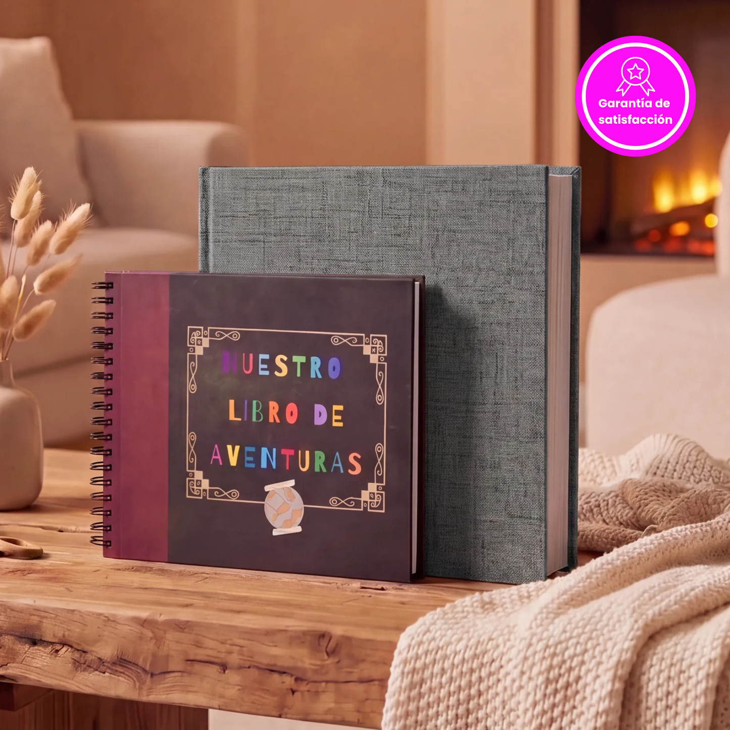 Pack ✨Recuerdos que Crecen✨: álbum de bebés artesanal 0-18 años + libro de aventuras 70 actividades
