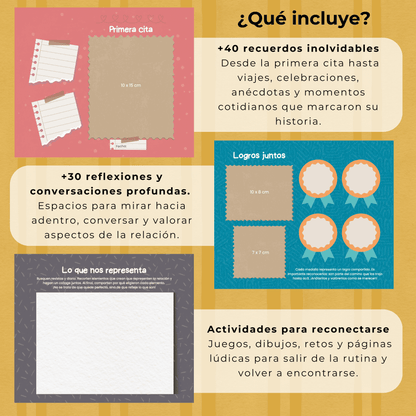 Pack 💖 La Historia que Estamos Construyendo 🐣: álbum de bebés artesanal 0-18 años + álbum para parejas "Nuestra historia"
