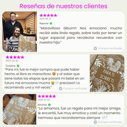 Álbum para bebé ARTESANAL - Su vida de 0 a 18 años + Empaque de REGALO