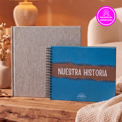 Pack 💖 La Historia que Estamos Construyendo 🐣: álbum de bebés artesanal 0-18 años + álbum para parejas "Nuestra historia"