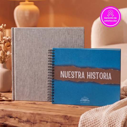 Pack 💖 La Historia que Estamos Construyendo 🐣: álbum de bebés artesanal 0-18 años + álbum para parejas "Nuestra historia"