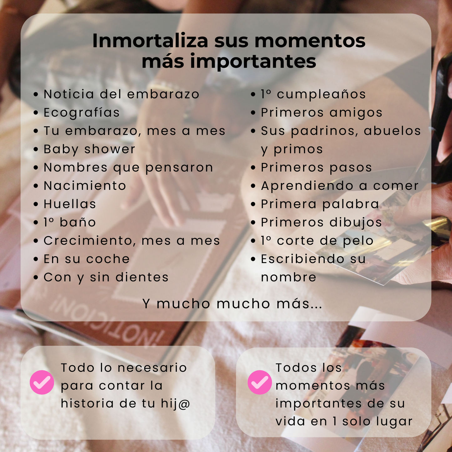 Álbum para bebé - "UN LIBRO PARA TI, SOBRE TI" - Su historia de 0 a 18 años + Empaque de REGALO