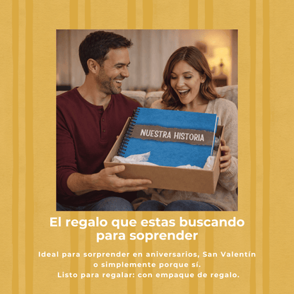 Pack 💖 La Historia que Estamos Construyendo 🐣: álbum de bebés artesanal 0-18 años + álbum para parejas "Nuestra historia"