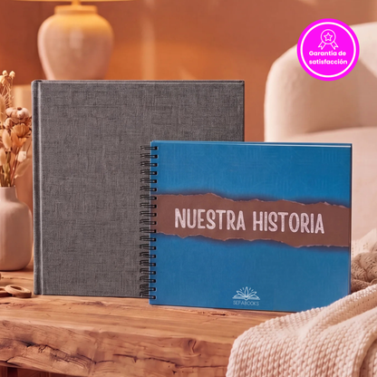 Pack 💖 La Historia que Estamos Construyendo 🐣: álbum de bebés artesanal 0-18 años + álbum para parejas "Nuestra historia"