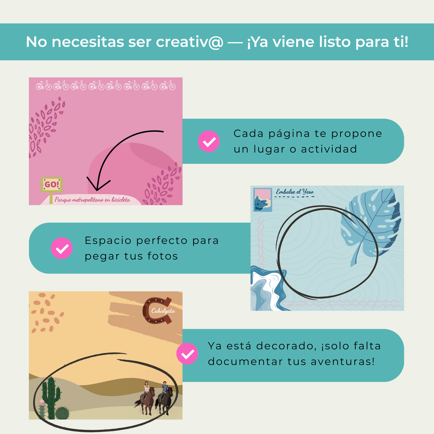 Pack Familia, Amor y Aventuras 💖🐣🌄: álbum para parejas "Nuestra historia" + álbum de bebés artesanal 0-18 años + libro de aventuras 70 actividades