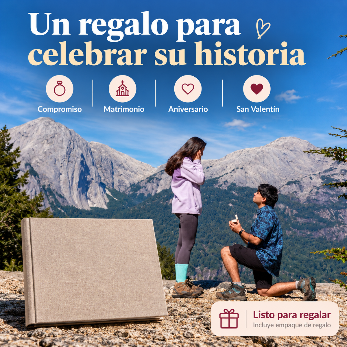 [PREVENTA] Álbum para parejas - Versión PREMIUM - Su historia desde que se conocieron + Empaque de REGALO