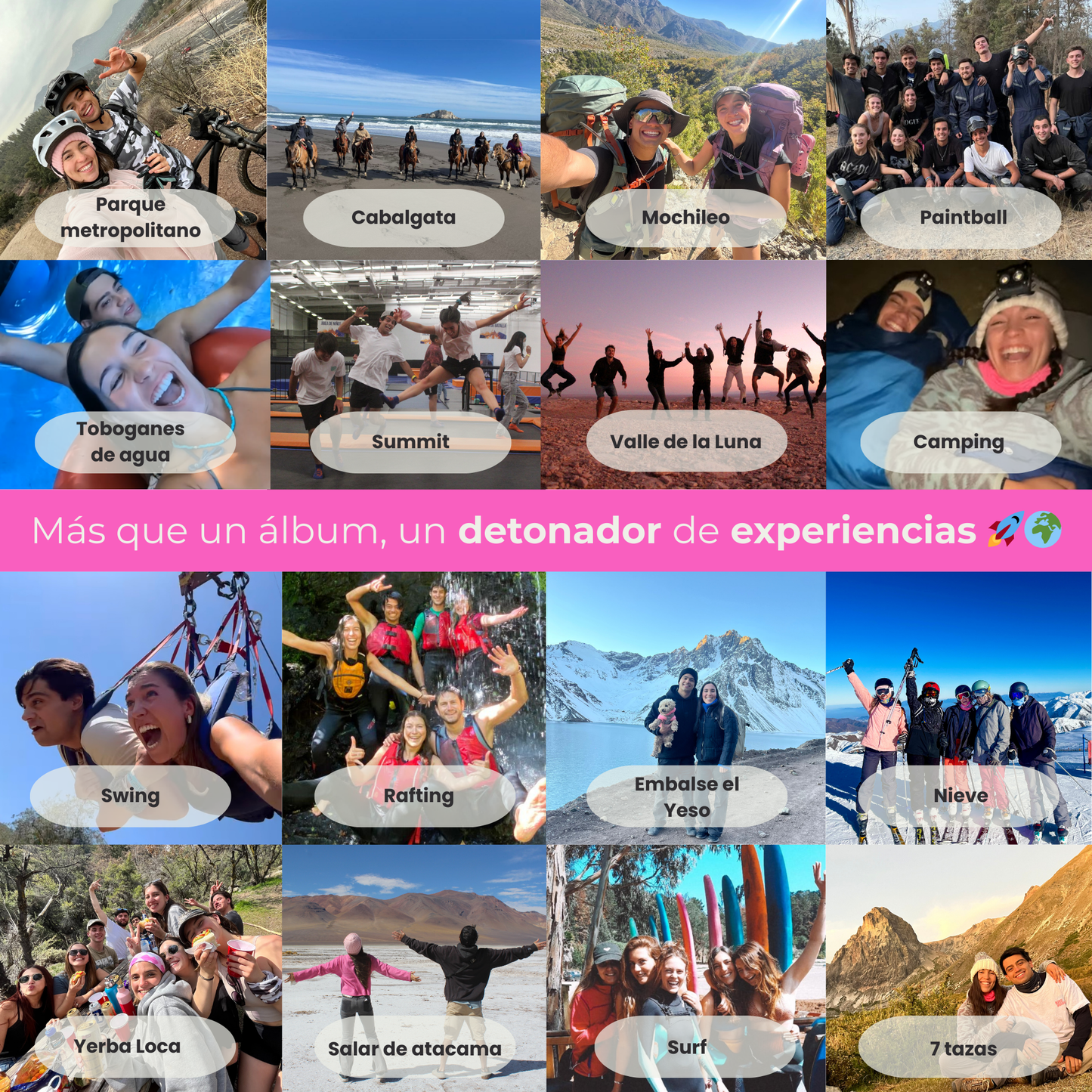 Álbum para Aventureros (parejas/familias) - "NUESTRO LIBRO DE AVENTURAS" - descubre 70 lugares/actividades + Empaque de REGALO