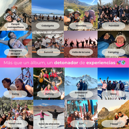 Álbum para Aventureros (parejas/familias) - "NUESTRO LIBRO DE AVENTURAS" - descubre 70 lugares/actividades + Empaque de REGALO