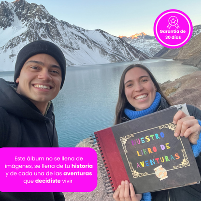 Álbum para Aventureros (parejas/familias) - "NUESTRO LIBRO DE AVENTURAS" - descubre 70 lugares/actividades + Empaque de REGALO