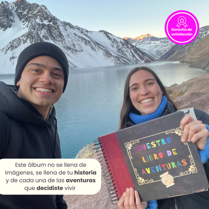 Álbum para aventureros (parejas/familias) - 70 lugares/actividades + Empaque de REGALO