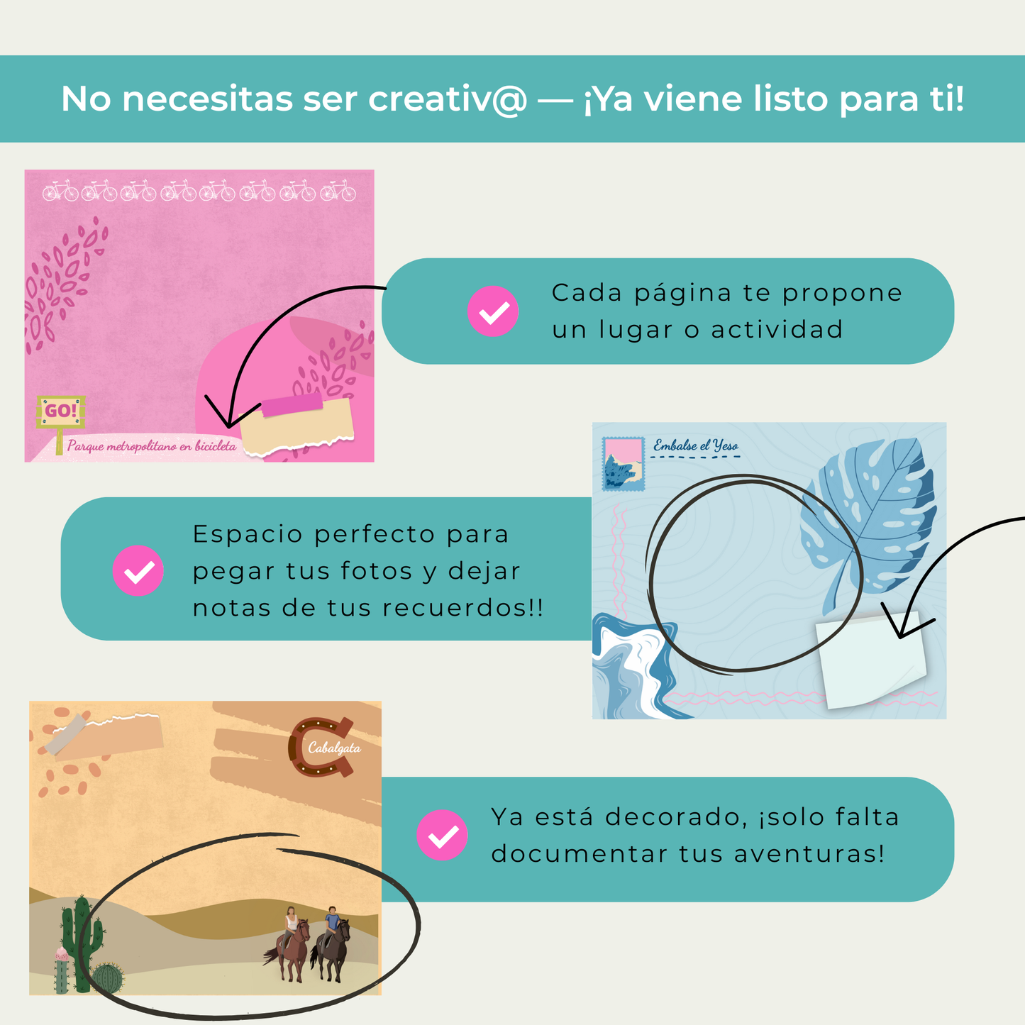 Álbum para Aventureros (parejas/familias) - "NUESTRO LIBRO DE AVENTURAS" - descubre 70 lugares/actividades + Empaque de REGALO