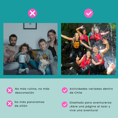 Álbum para Aventureros (parejas/familias) - "NUESTRO LIBRO DE AVENTURAS" - descubre 70 lugares/actividades + Empaque de REGALO