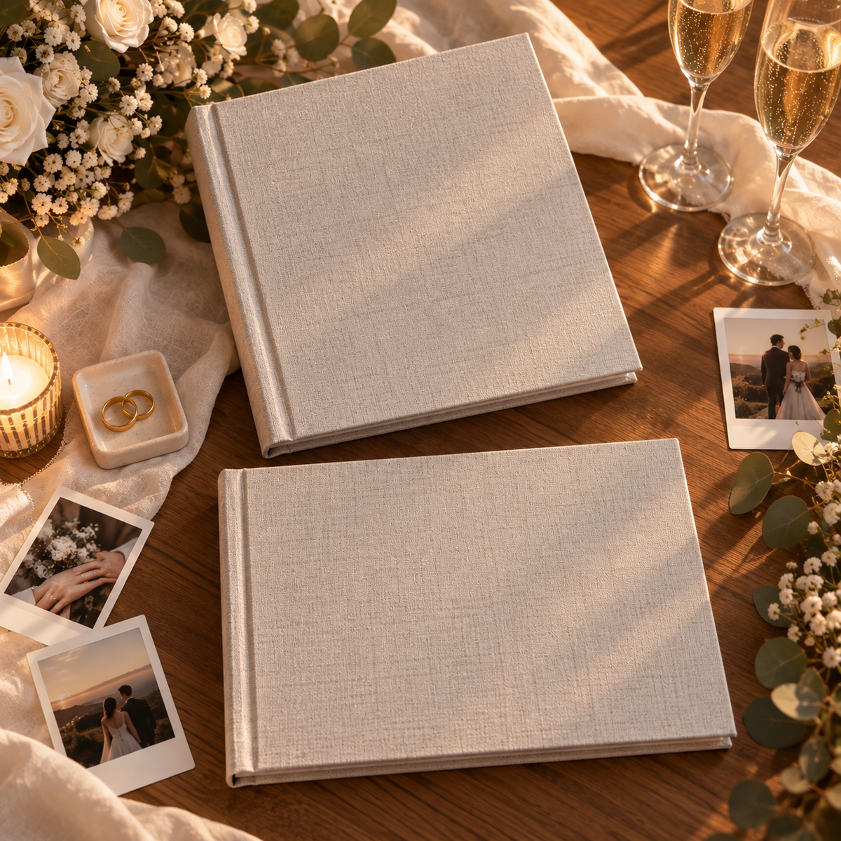 Pack Matrimonio 💍:  álbum de bebés artesanal 0-18 años + álbum de parejas Premium